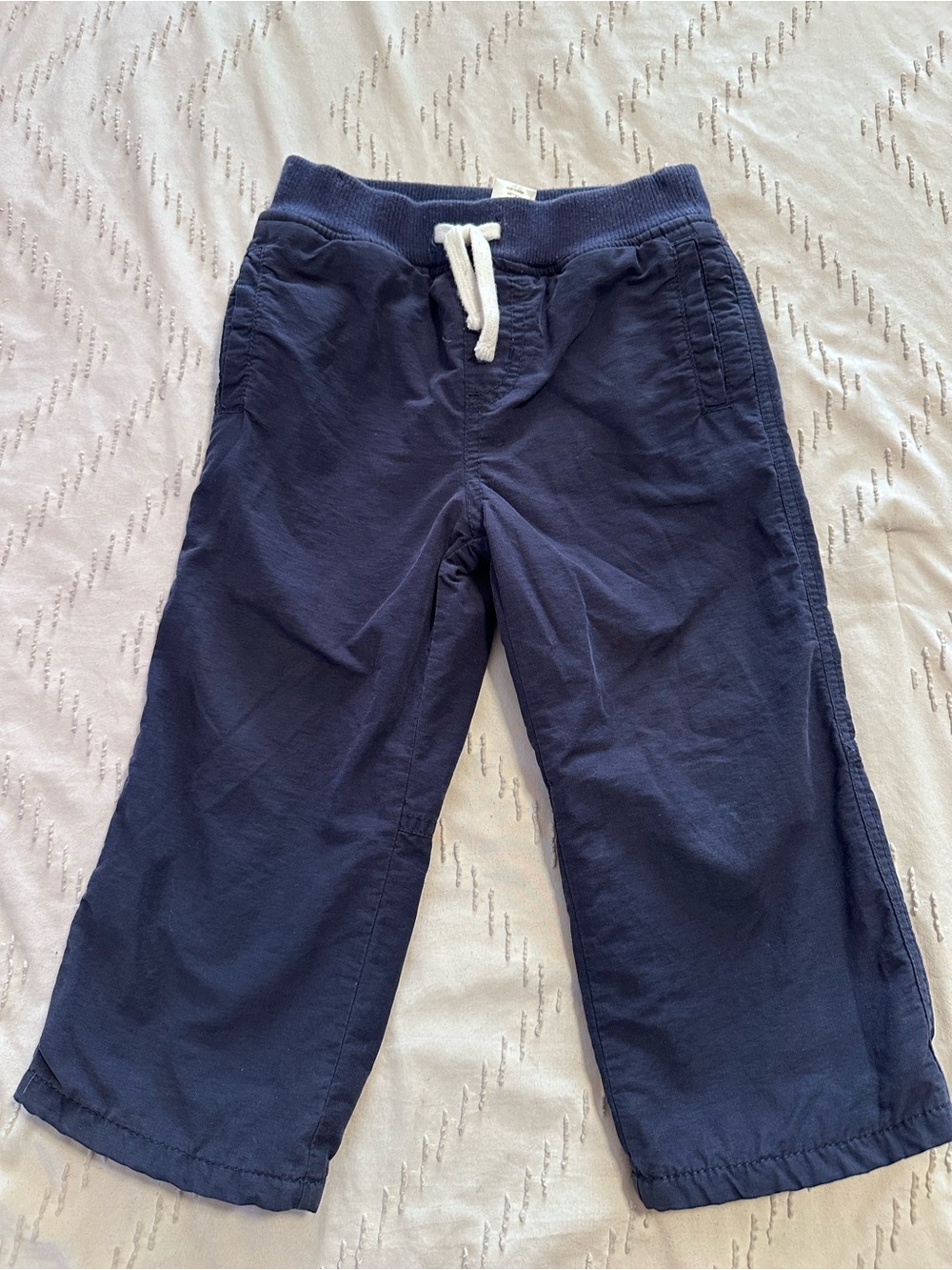 Gymboree Navy Jogger Pants with White Drawstring